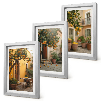 Gallery wall Een tuin met citrusbomen op een zonnige locatie.