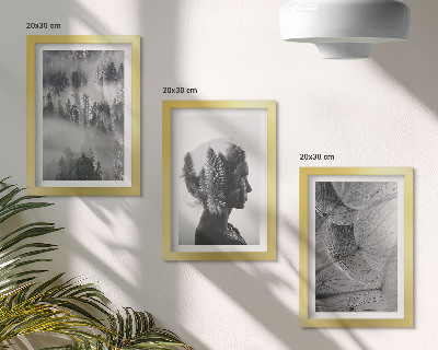 Gallery wall Bos in de mist, portret met bomen, delicate paardenbloem