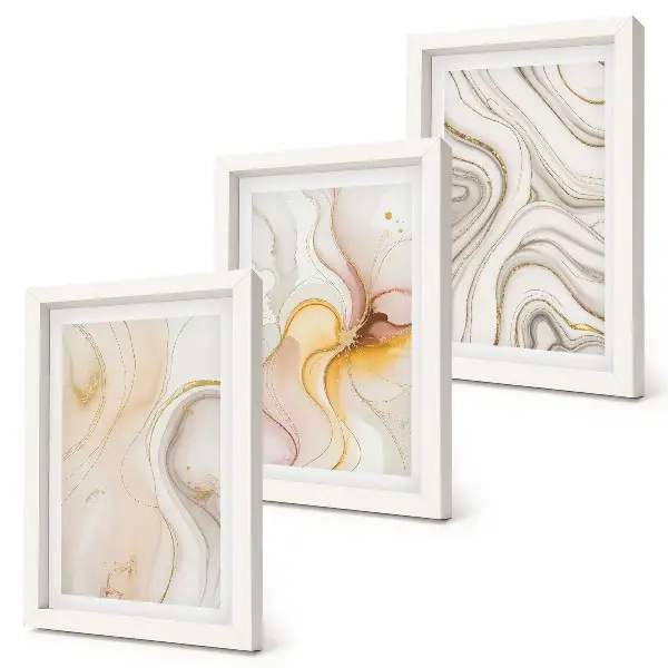 Gallery wall abstracte warme patronen met elegante motieven