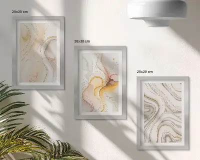 Gallery wall abstracte warme patronen met elegante motieven
