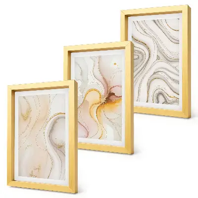 Gallery wall abstracte warme patronen met elegante motieven
