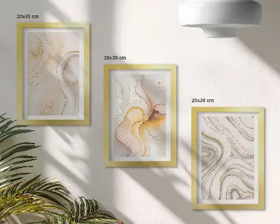 Gallery wall abstracte warme patronen met elegante motieven