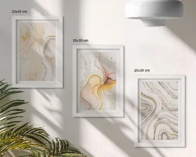 Gallery wall abstracte warme patronen met elegante motieven