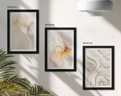 Gallery wall abstracte warme patronen met elegante motieven