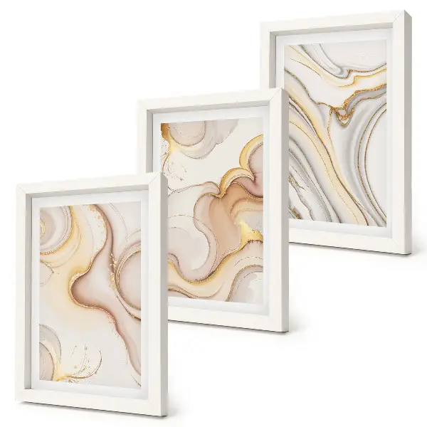 Gallery wall lineaire abstracte motieven als stijlvolle decoratie