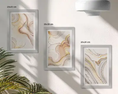 Gallery wall lineaire abstracte motieven als stijlvolle decoratie