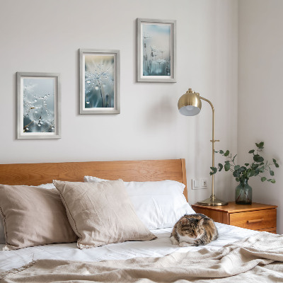 Gallery wall Dauwdruppels op tere paardenbloemen