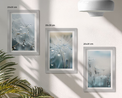 Gallery wall Dauwdruppels op tere paardenbloemen