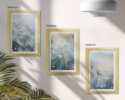 Gallery wall Dauwdruppels op tere paardenbloemen