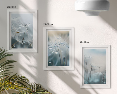 Gallery wall Dauwdruppels op tere paardenbloemen