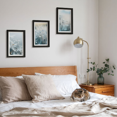 Gallery wall Dauwdruppels op tere paardenbloemen