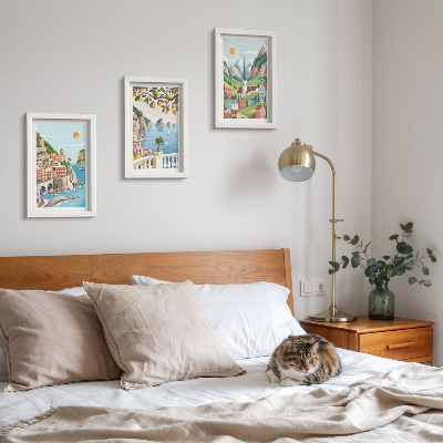Gallery wall Schilderachtige landschappen met zee en citrusvruchten