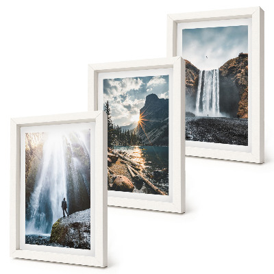 Gallery wall Watervallen in de bergen met prachtige natuurlijke landschappen.