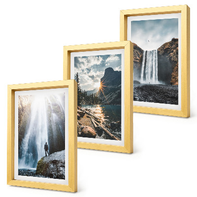 Gallery wall Watervallen in de bergen met prachtige natuurlijke landschappen.