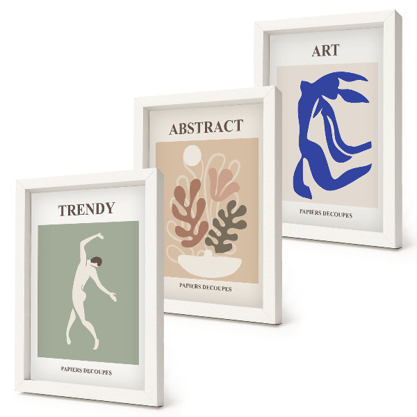Set van ingelijste schilderijen Stijlvolle posters met figuren en planten van Henri Matisse