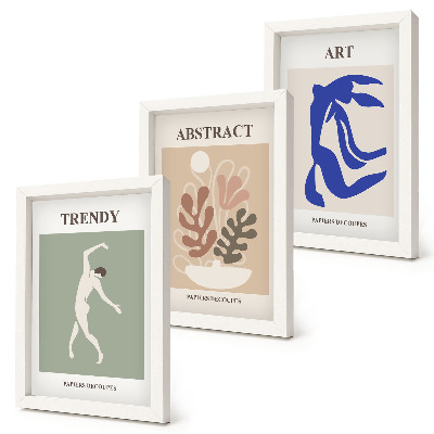 Set van ingelijste schilderijen Stijlvolle posters met figuren en planten van Henri Matisse