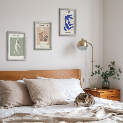 Set van ingelijste schilderijen Stijlvolle posters met figuren en planten van Henri Matisse