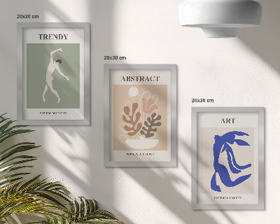 Set van ingelijste schilderijen Stijlvolle posters met figuren en planten van Henri Matisse