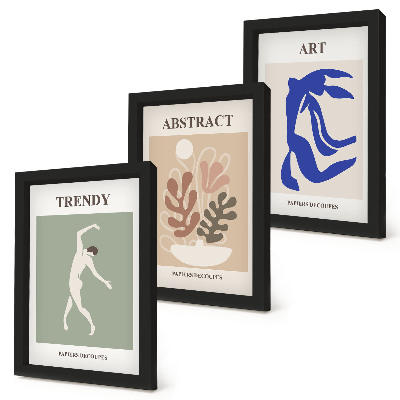 Set van ingelijste schilderijen Stijlvolle posters met figuren en planten van Henri Matisse