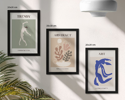 Set van ingelijste schilderijen Stijlvolle posters met figuren en planten van Henri Matisse