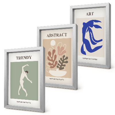 Set van ingelijste schilderijen Stijlvolle posters met figuren en planten van Henri Matisse