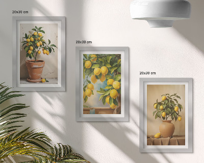 Gallery wall Citroenbomen in potten en vazen