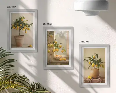 Citroenbomen in potten en op de vensterbank