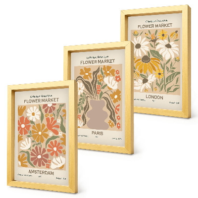 Gallery wall Bloemenpatronen uit Amsterdam, Parijs en Londen.
