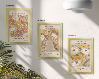 Gallery wall Bloemenpatronen uit Amsterdam, Parijs en Londen.