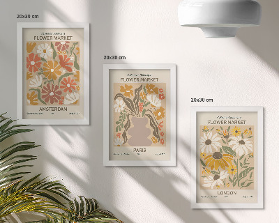 Gallery wall Bloemenpatronen uit Amsterdam, Parijs en Londen.