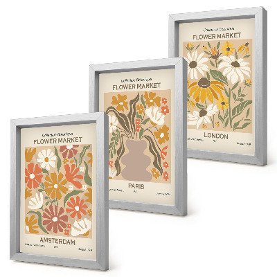 Gallery wall Bloemenpatronen uit Amsterdam, Parijs en Londen.