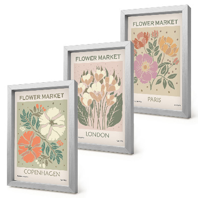 Gallery wall Bloemenposters Kopenhagen Londen Parijs