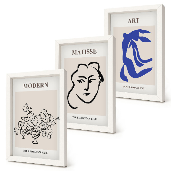 Gallery wall Abstracte posters in de minimalistische stijl van Henri Matisse.