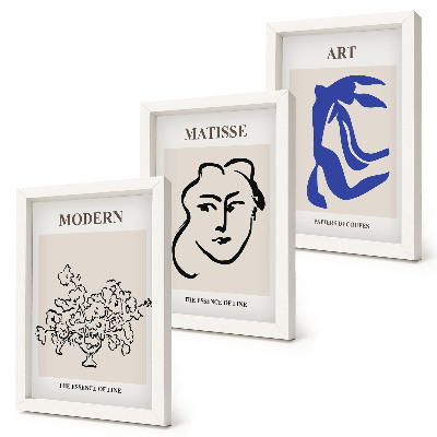 Gallery wall Abstracte posters in de minimalistische stijl van Henri Matisse.