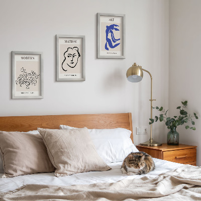 Gallery wall Abstracte posters in de minimalistische stijl van Henri Matisse.
