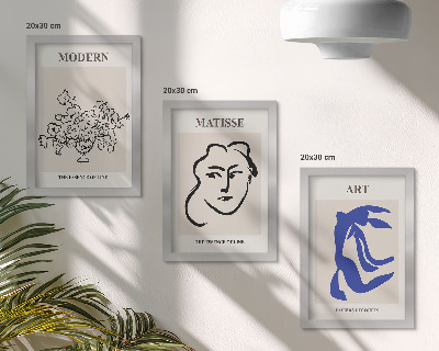 Gallery wall Abstracte posters in de minimalistische stijl van Henri Matisse.