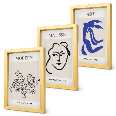 Gallery wall Abstracte posters in de minimalistische stijl van Henri Matisse.
