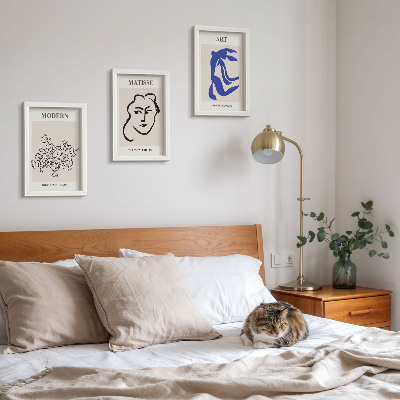 Gallery wall Abstracte posters in de minimalistische stijl van Henri Matisse.