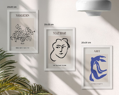 Gallery wall Abstracte posters in de minimalistische stijl van Henri Matisse.