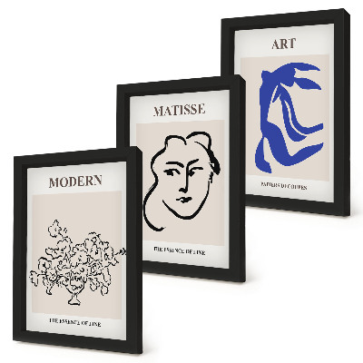 Gallery wall Abstracte posters in de minimalistische stijl van Henri Matisse.