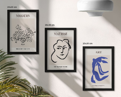 Gallery wall Abstracte posters in de minimalistische stijl van Henri Matisse.