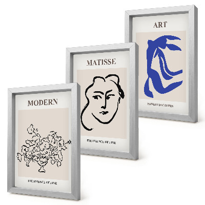 Gallery wall Abstracte posters in de minimalistische stijl van Henri Matisse.