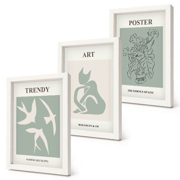 Set van ingelijste schilderijen Stijlvolle illustraties van Henri Matisse