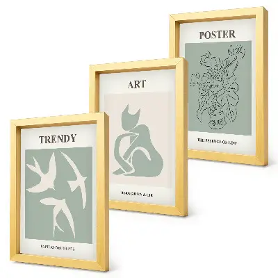 Set ingelijste schilderijen met stijlvolle illustraties van Henri Matisse