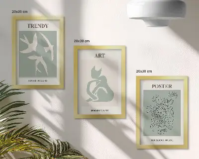 Set ingelijste schilderijen met stijlvolle illustraties van Henri Matisse