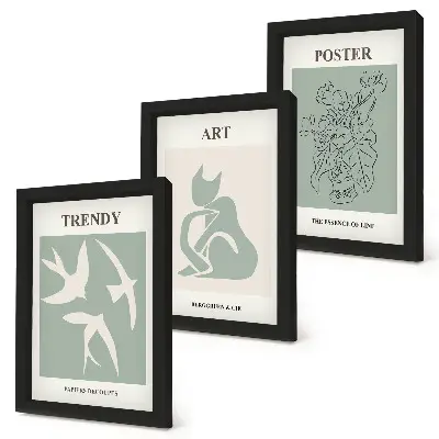 Set ingelijste schilderijen met stijlvolle illustraties van Henri Matisse
