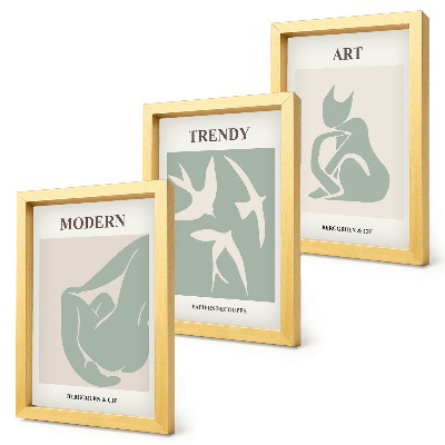 Gallery wall Abstracte figuren van Henri Matisse in ingetogen kleuren.
