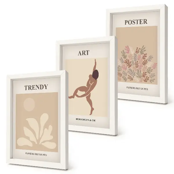 Gallery wall met abstracte vormen en figuren van Henri Matisse