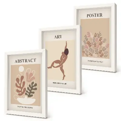 Set van ingelijste schilderijen van Henri Matisse stijlvolle abstracte composities