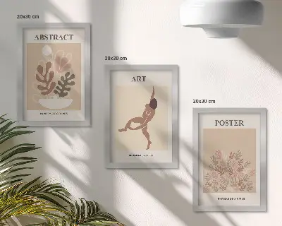 Set van ingelijste schilderijen van Henri Matisse stijlvolle abstracte composities